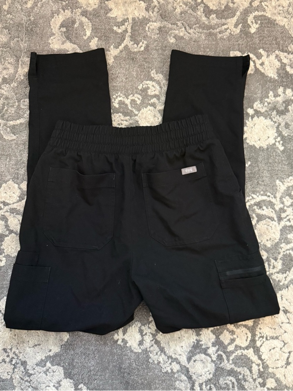 FIGS Yola Skinny Scrub Pants Black XS Petite - Picture 4 of 4